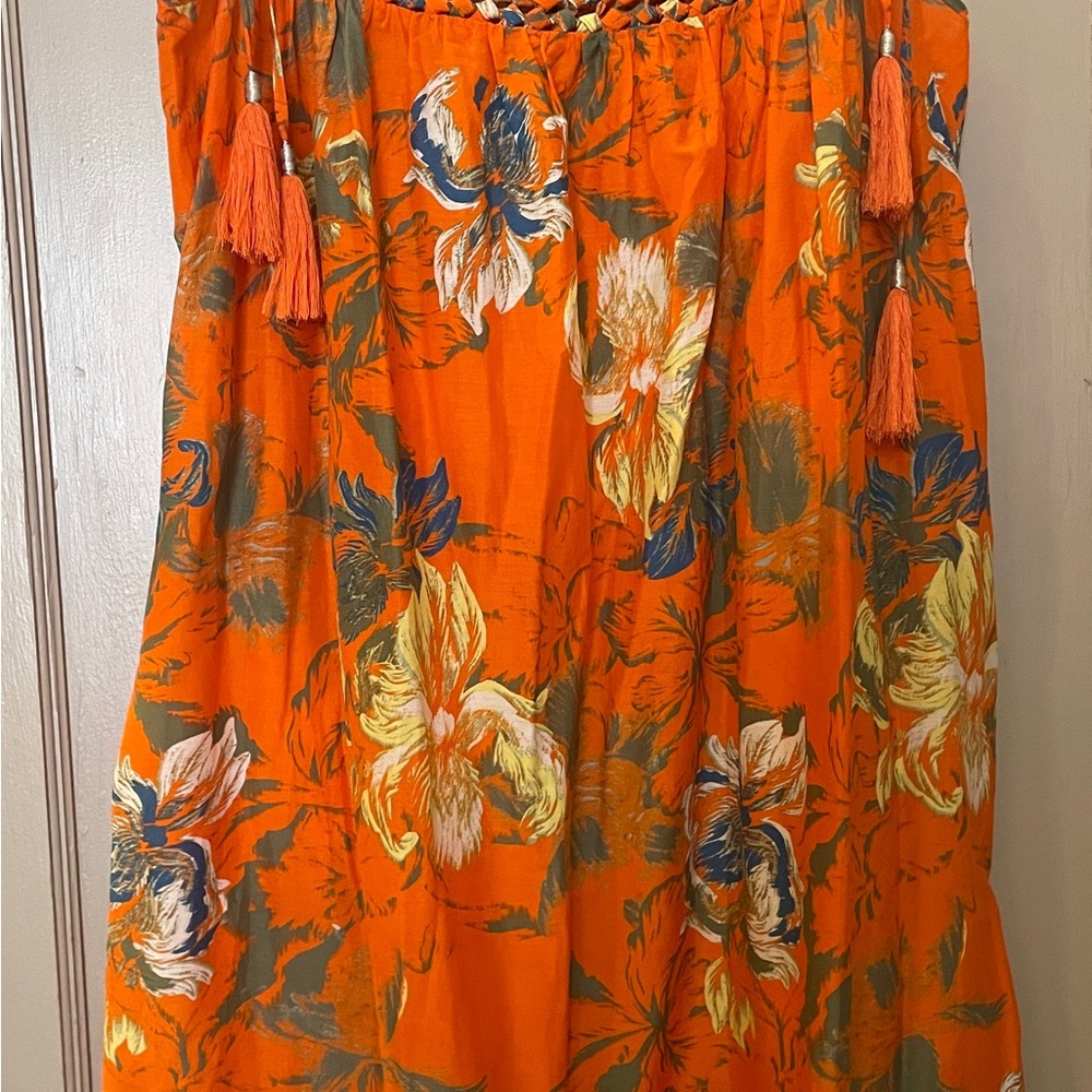Joe's Collections tropical  Orange cover up beach dress!